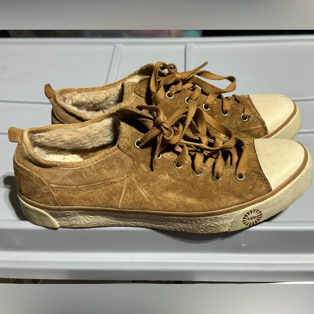 Ugg Chestnut Suede Shearling-Lined Suede Sneakers… - image 2